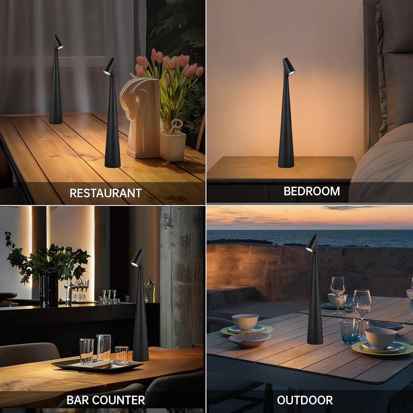 LED Desk Lamp  Cordless Rechargeable
