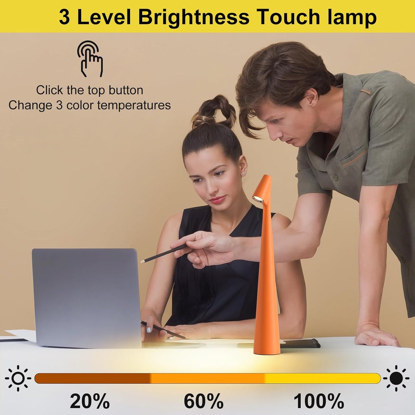 LED Desk Lamp  Cordless Rechargeable