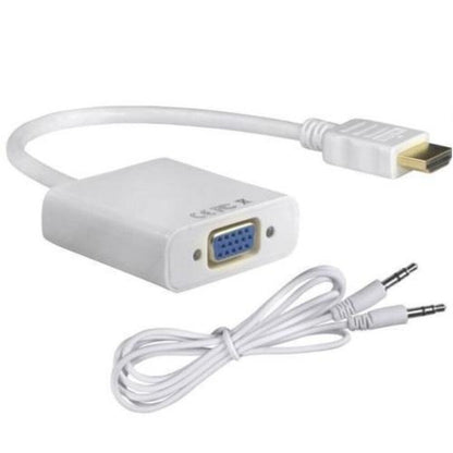 HDMI to VGA Cable Adapter with Audio Cable