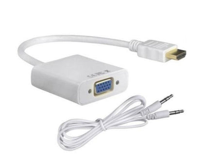 HDMI to VGA Cable Adapter with Audio Cable