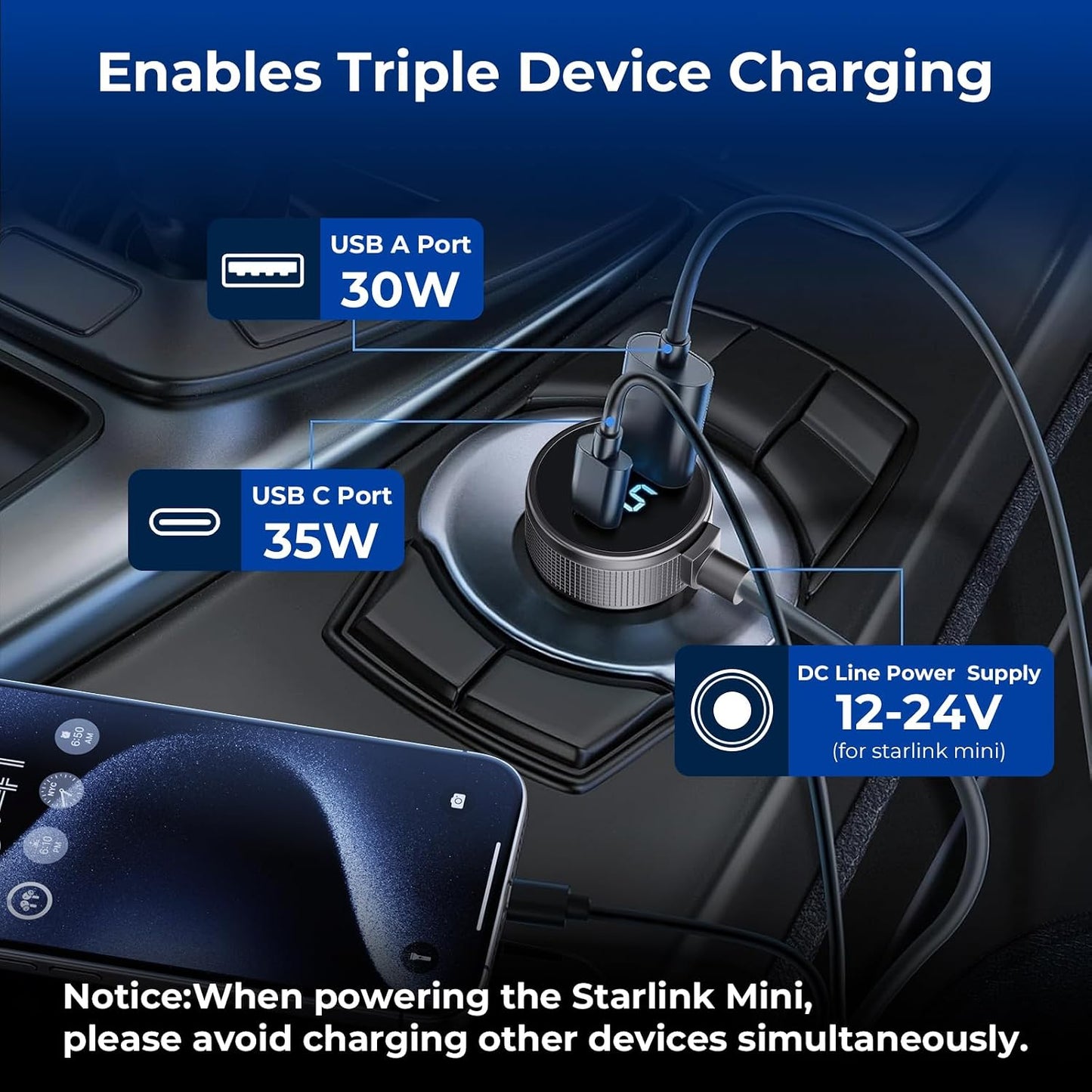 Starlink Mini Car Charger