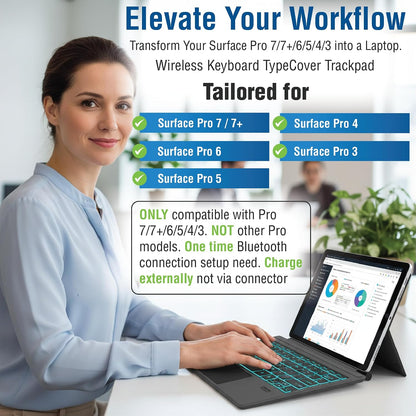 Wireless Microsoft Surface Pro Keyboard Type Cover