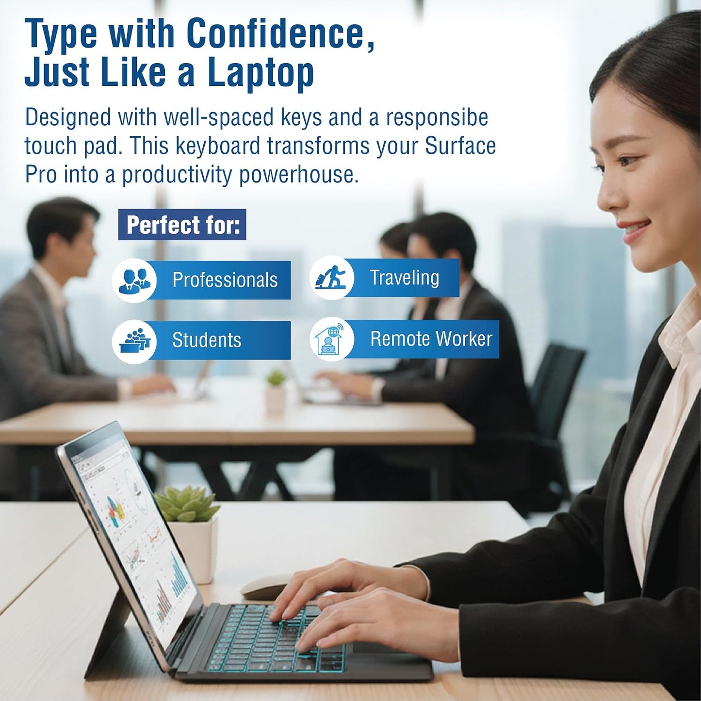 Wireless Microsoft Surface Pro Keyboard Type Cover