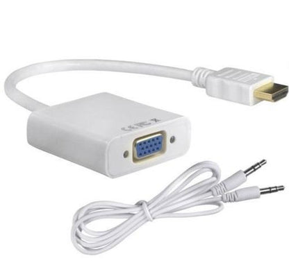 HDMI to VGA Cable Adapter with Audio Cable