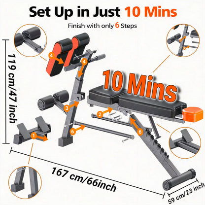 Multifunctional Adjustable Weight Bench