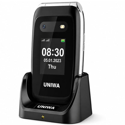 Big Button Senior Mobile Phone – 4G Dual SIM Flip Phone with SOS Button, Charging Dock, Dual Screen and Bluetooth 5.0