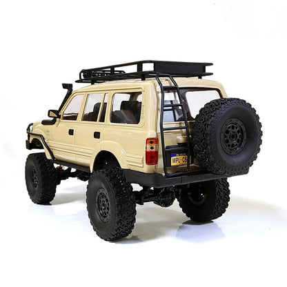 RC Rock Crawler – 1:16 Scale 4WD SUV with LED Lights, Snorkel, Roof Rack, Spare Tyre and 2 Batteries
