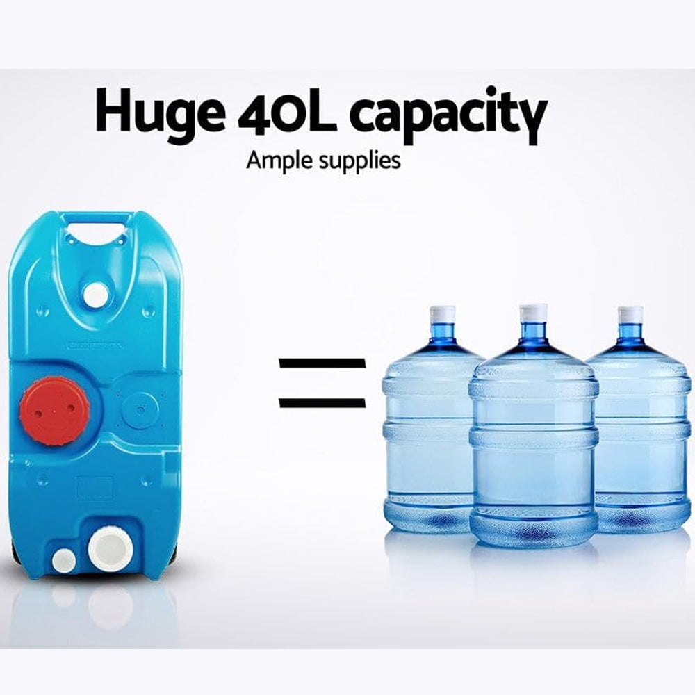 Portable Wheel Water Tank 40L