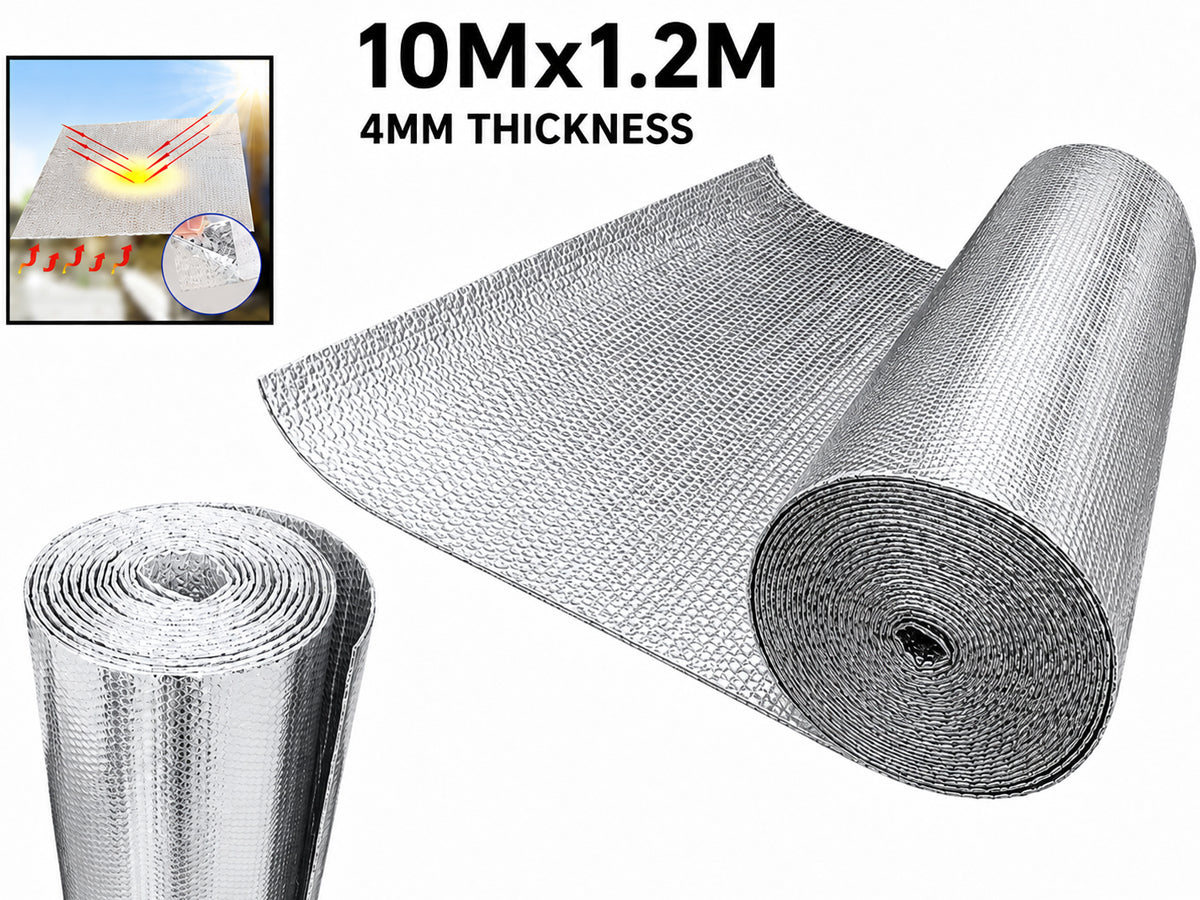 Double Layer Aluminium Bubble Foil Insulation (10mx1.2m)