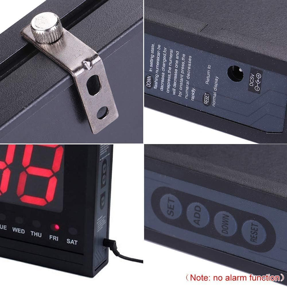 48cm Large Big Jumbo LED Wall Desk Clock Display With Calendar Temperature