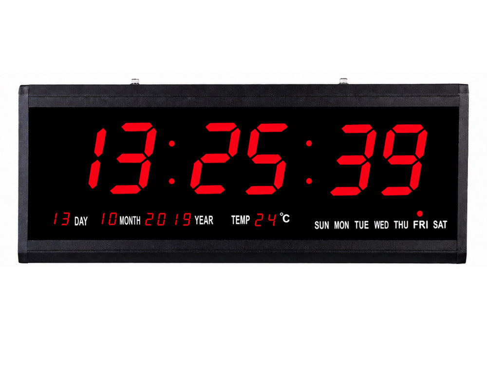 48cm Large Big Jumbo LED Wall Desk Clock Display With Calendar Temperature