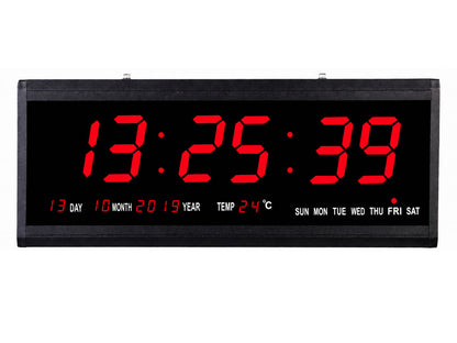 48cm Large Big Jumbo LED Wall Desk Clock Display With Calendar Temperature