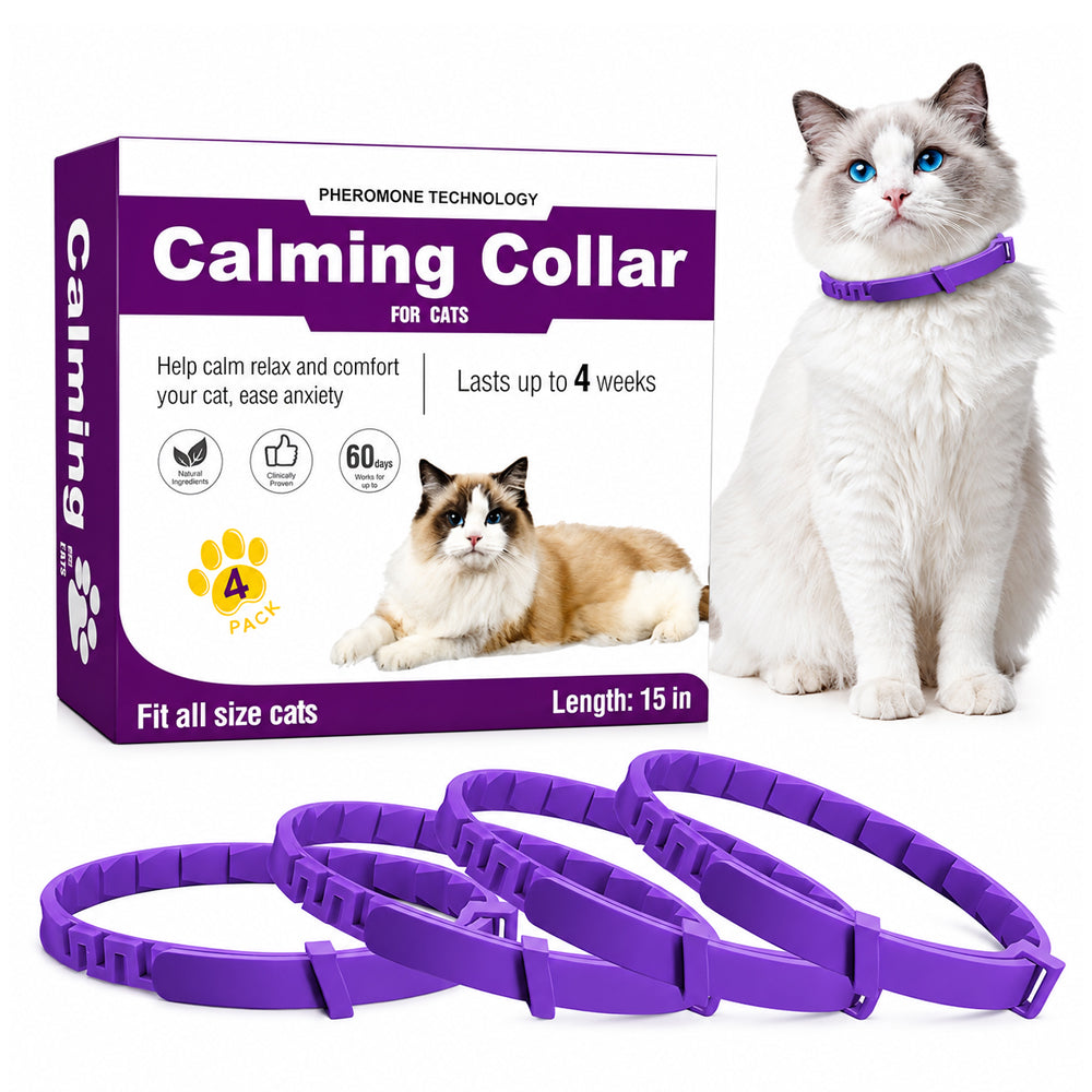 4PCS Calming Pheromone Collars for Cats