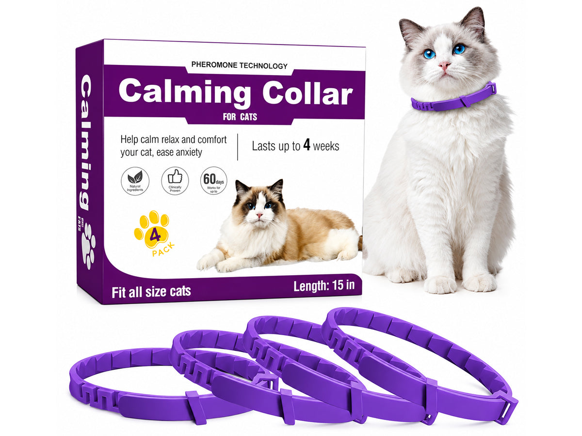 4PCS Calming Pheromone Collars for Cats