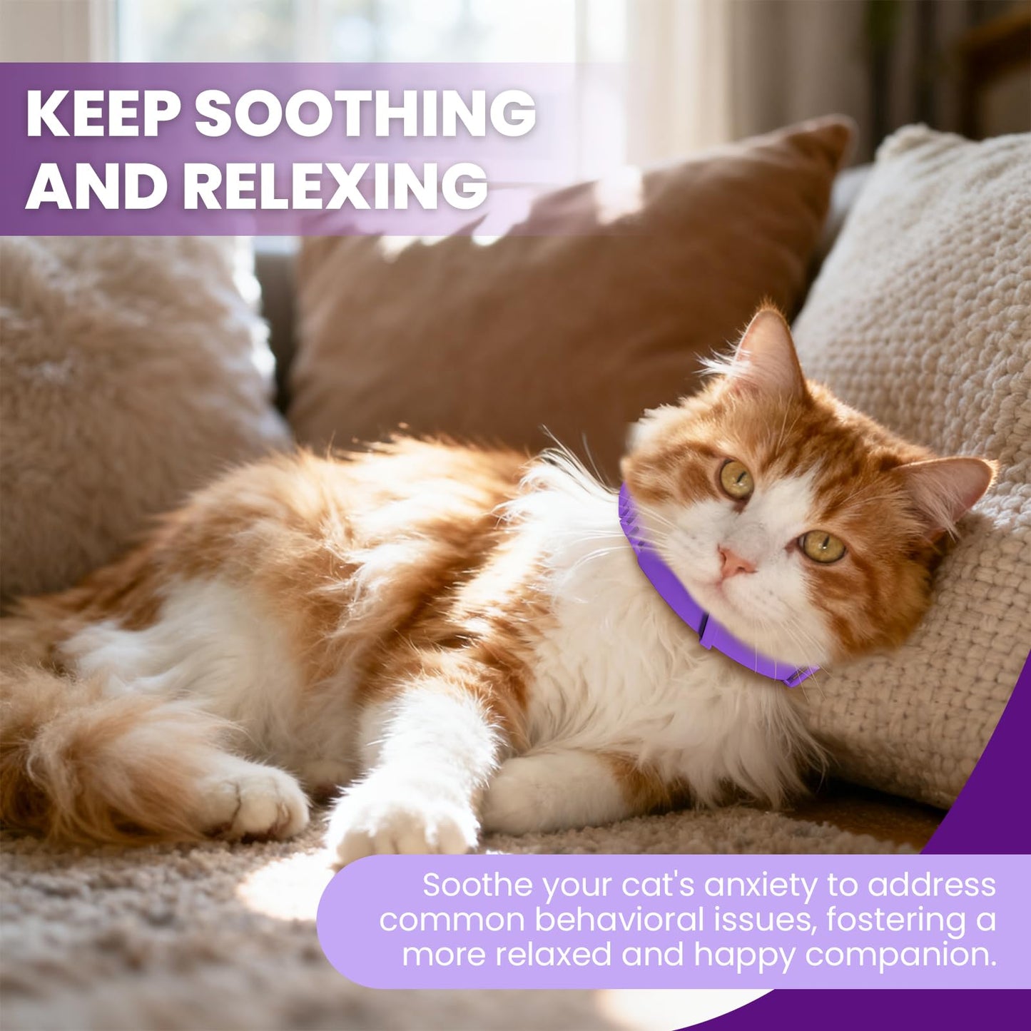 4PCS Calming Pheromone Collars for Cats