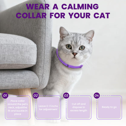 4PCS Calming Pheromone Collars for Cats