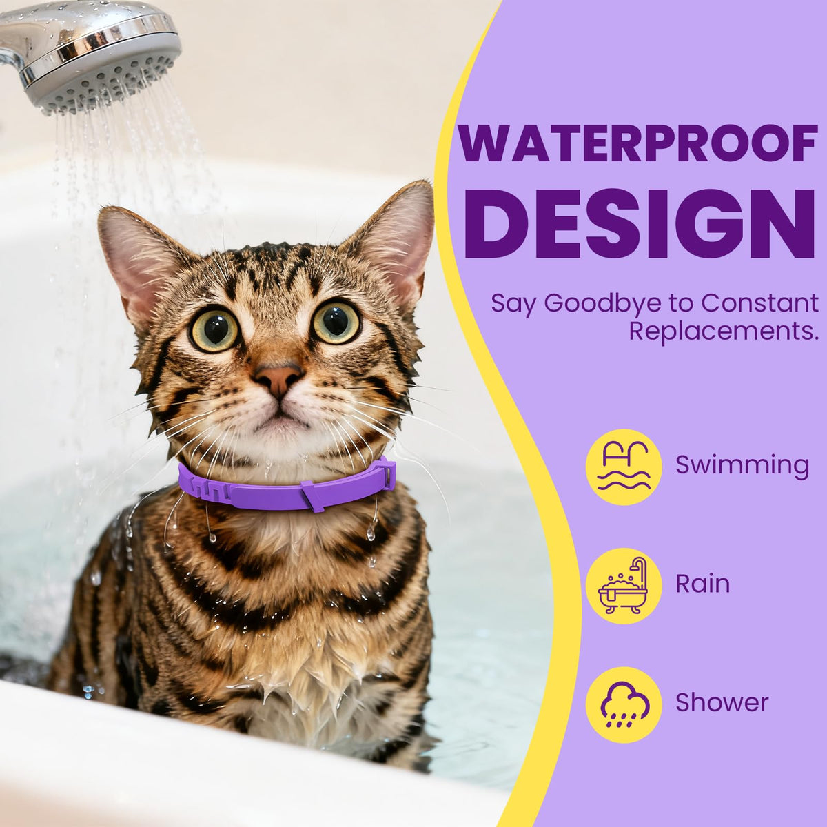 4PCS Calming Pheromone Collars for Cats