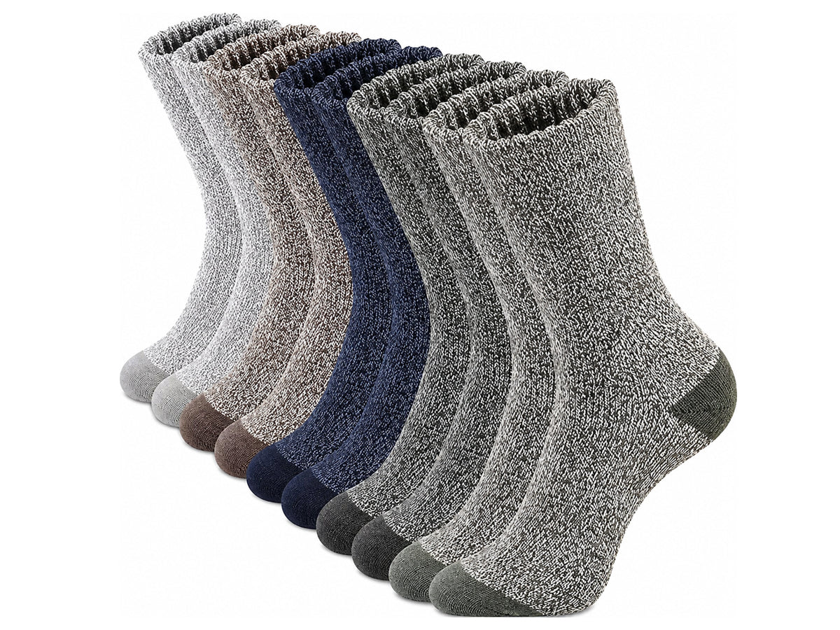 5 Pair Merino Wool Socks for Men Thick
