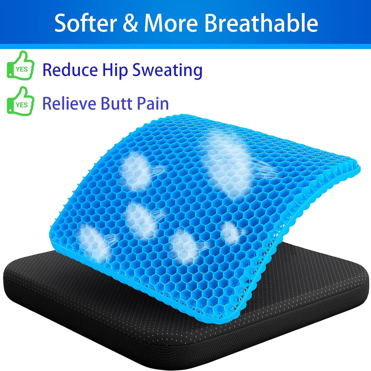 Cool Gel Honeycomb Seat Cushion