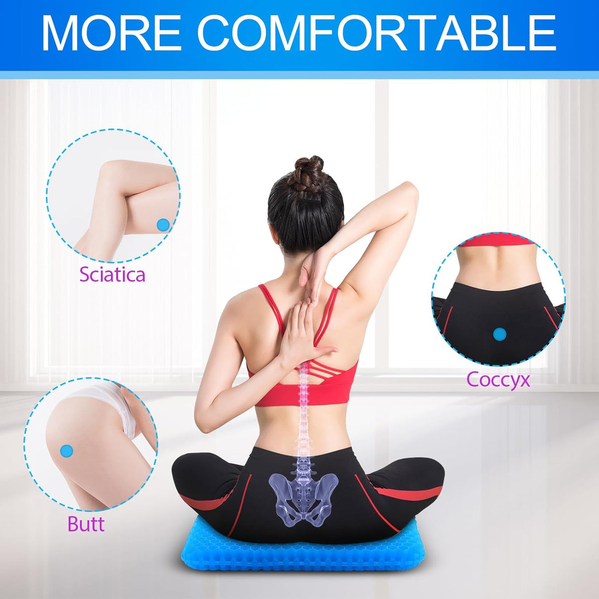 Cool Gel Honeycomb Seat Cushion