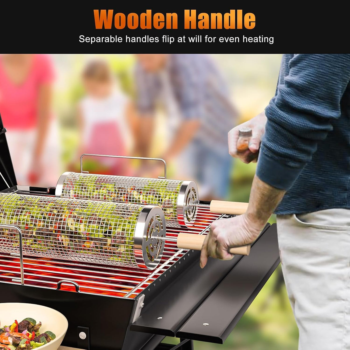 Rolling Grill Basket