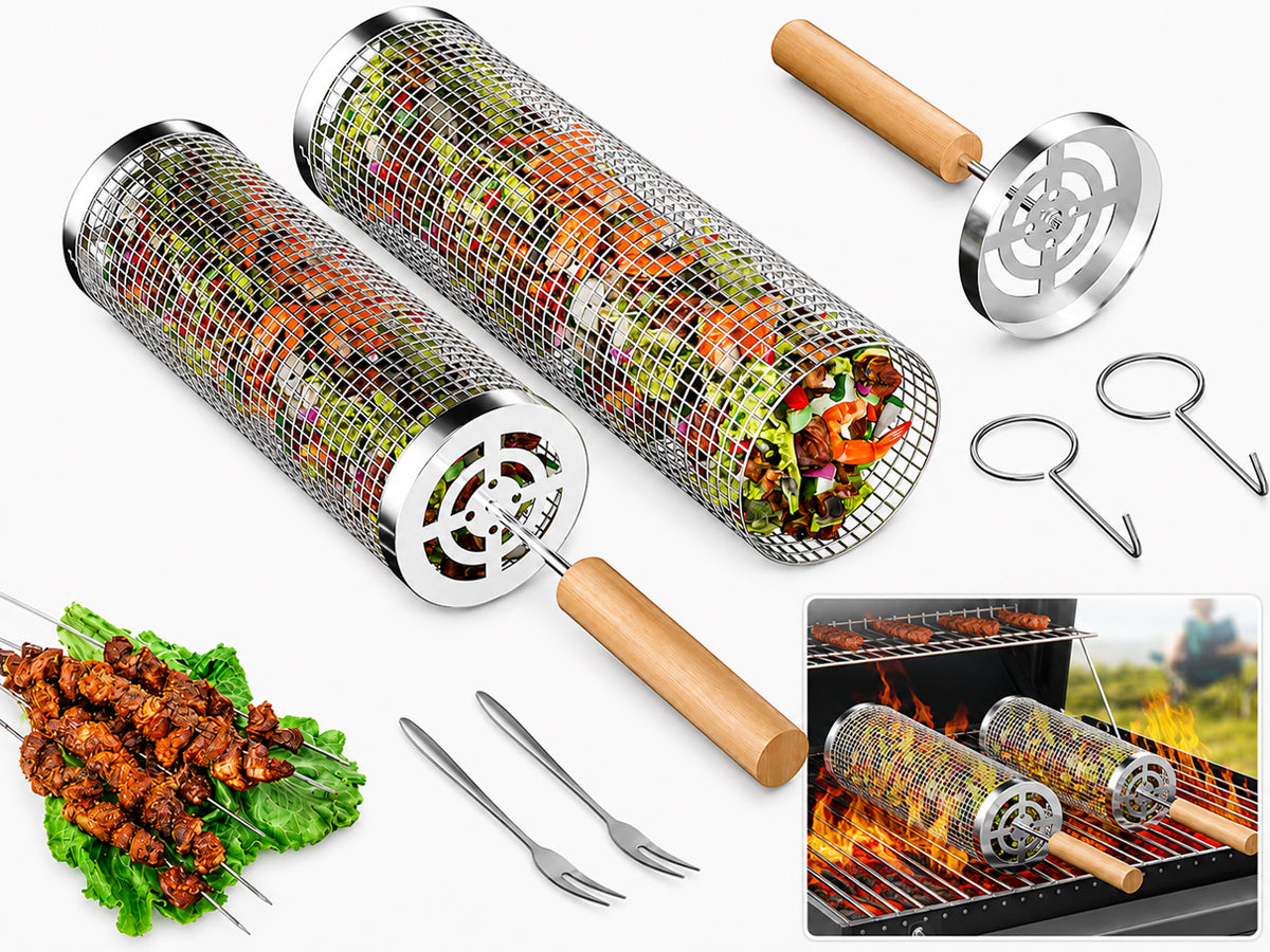 Rolling Grill Basket