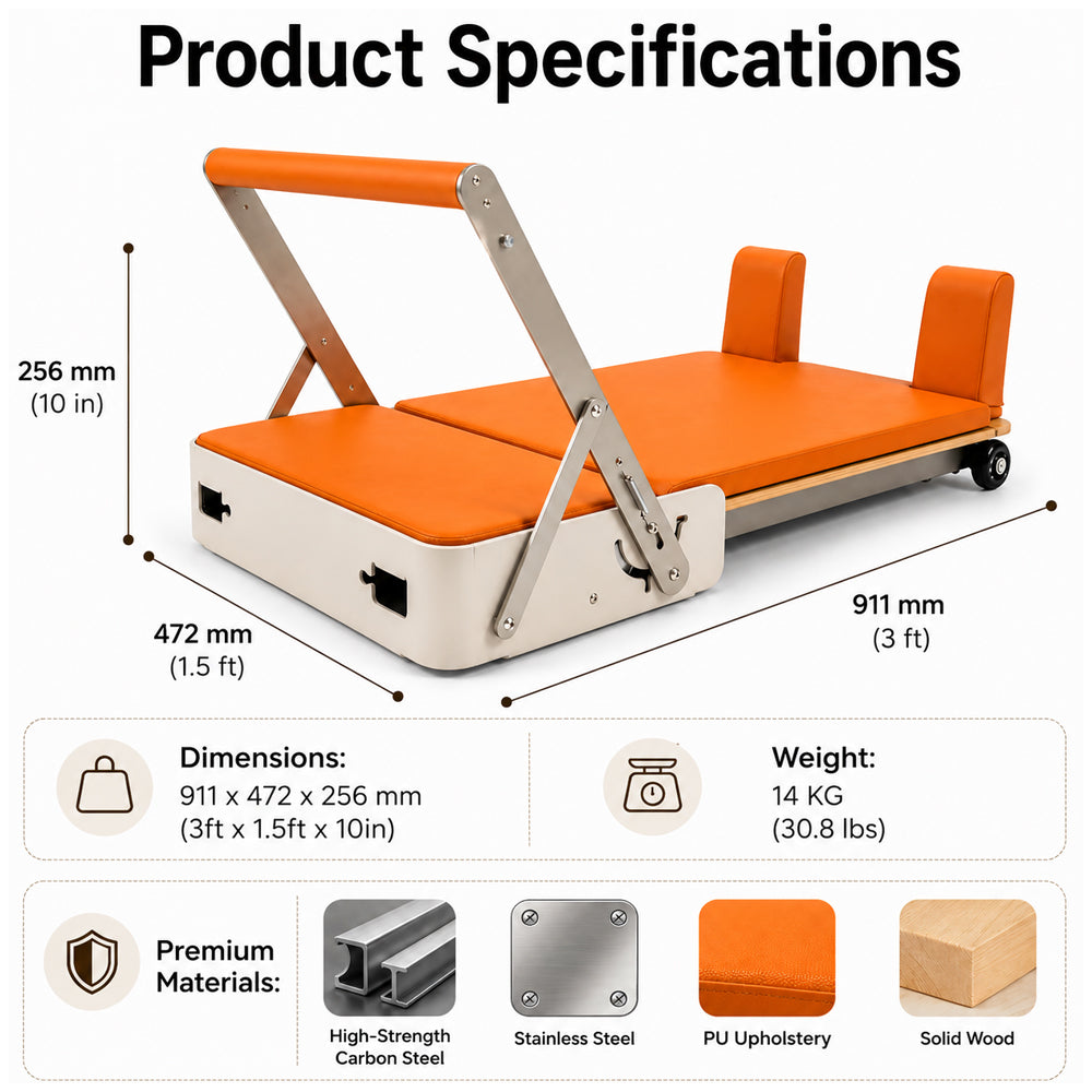 Foldable Pilates Reformer Machine