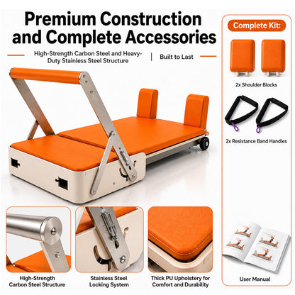 Foldable Pilates Reformer Machine