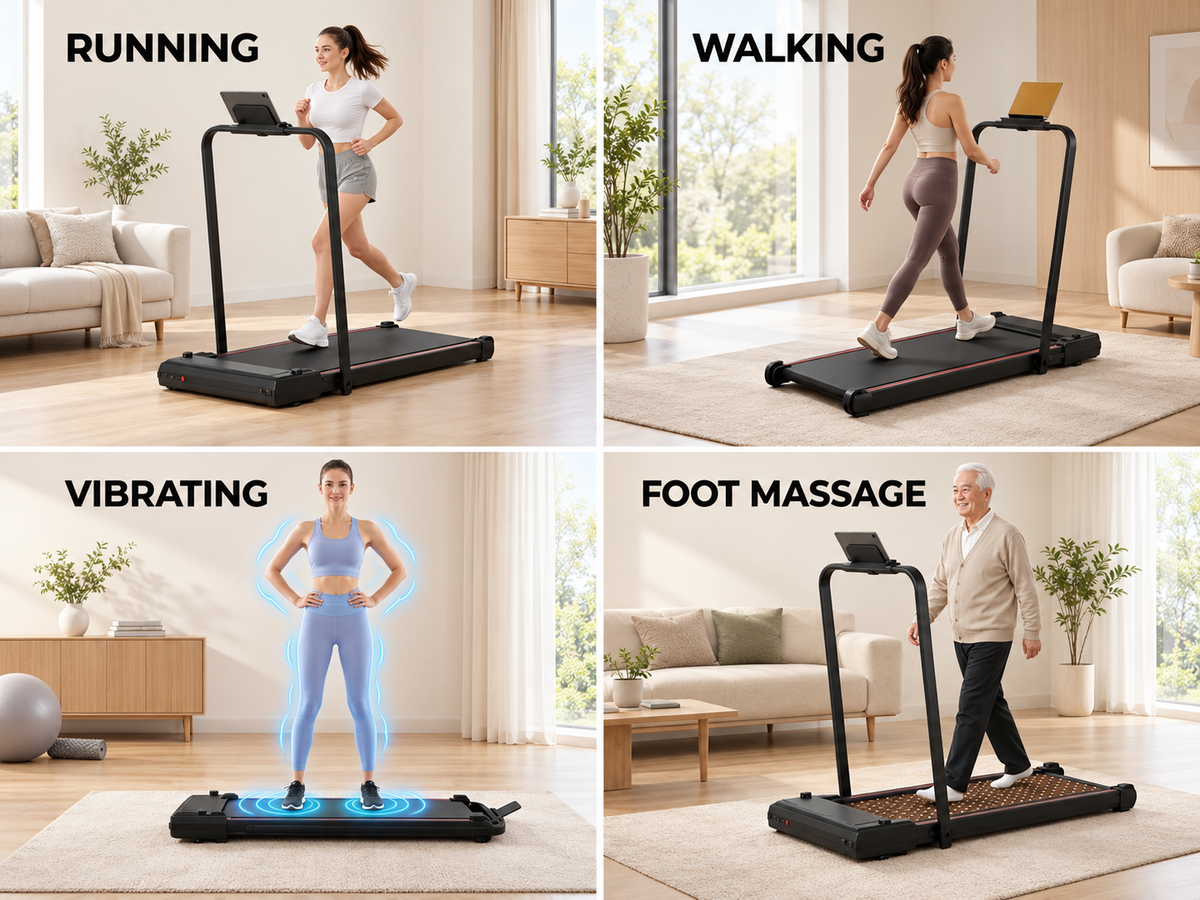 Foldable 4-in-1 Walking & Running Smart Treadmill