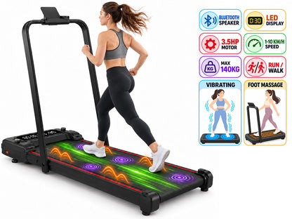 Foldable 4-in-1 Walking & Running Smart Treadmill