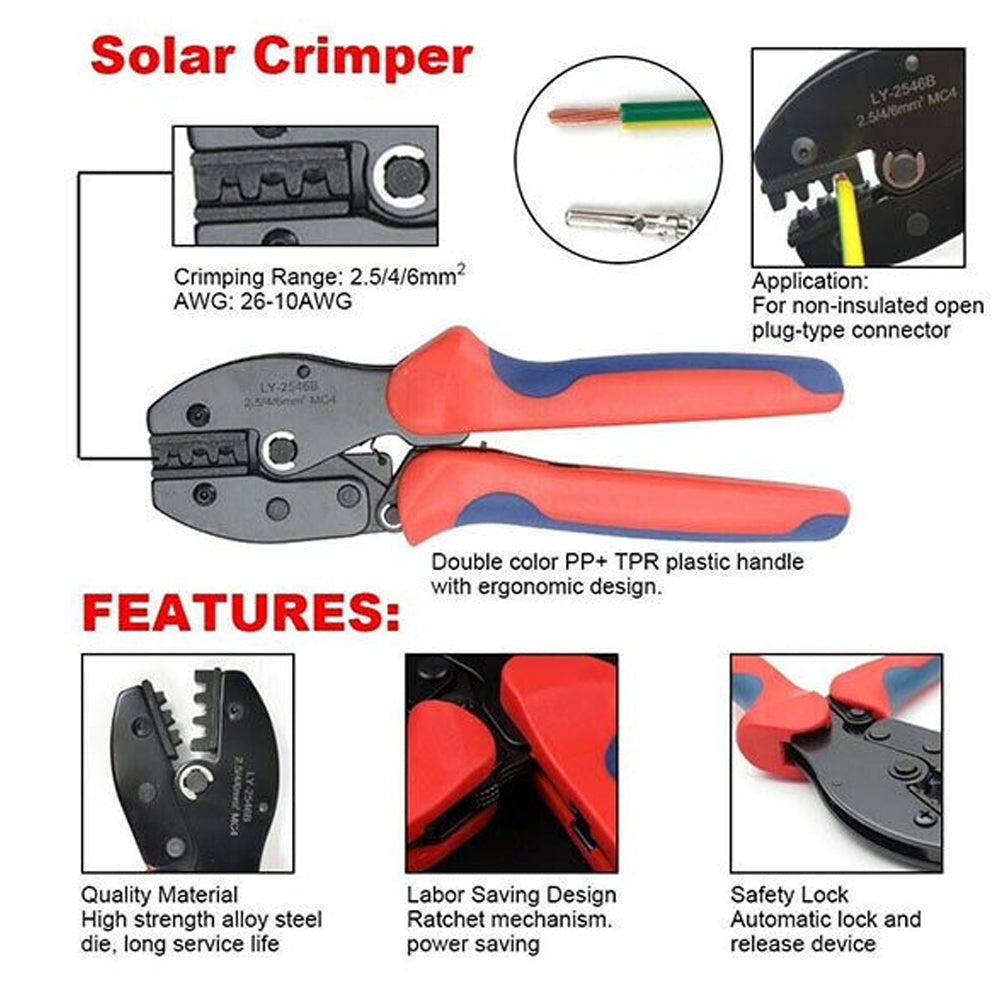 Solar Crimper MC4 PV Crimping Pliers Cable