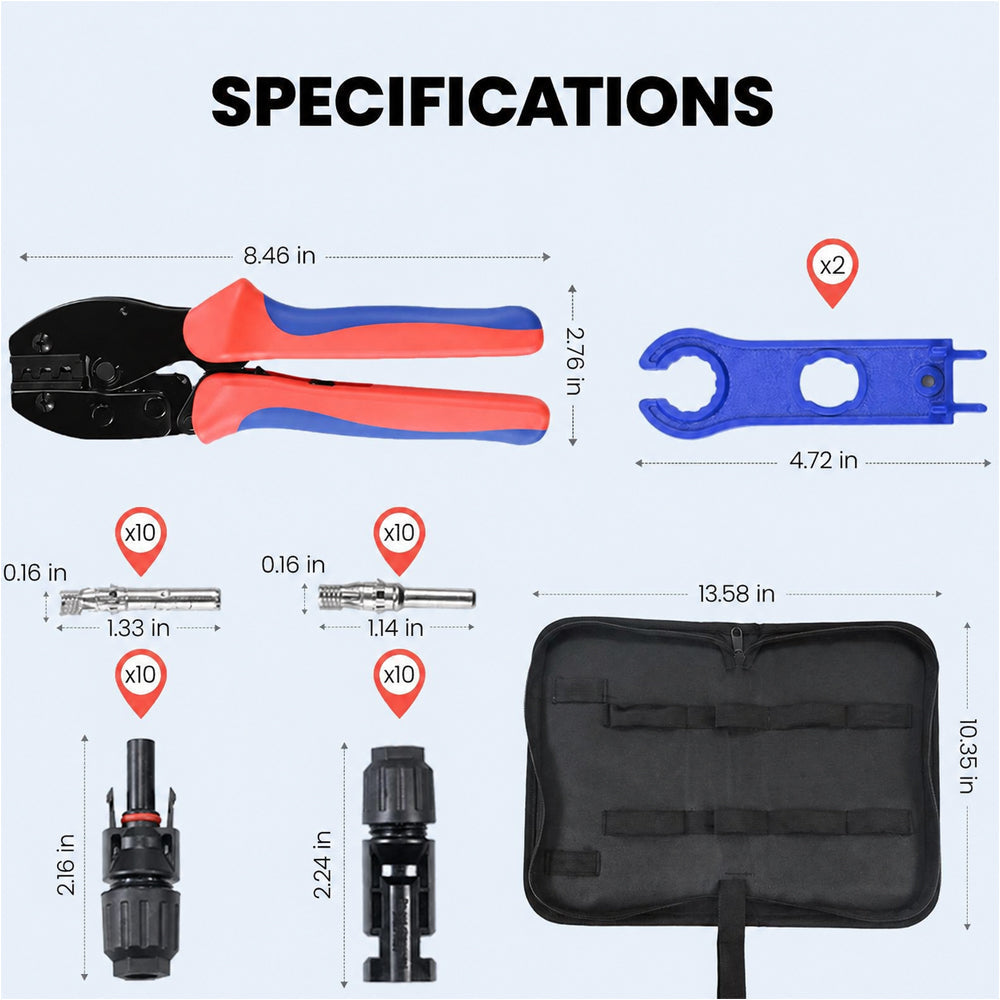 Solar Crimper MC4 PV Crimping Pliers Cable