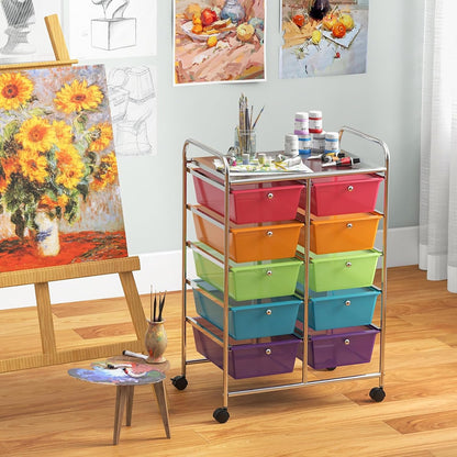 10 Drawer Rolling Organiser
