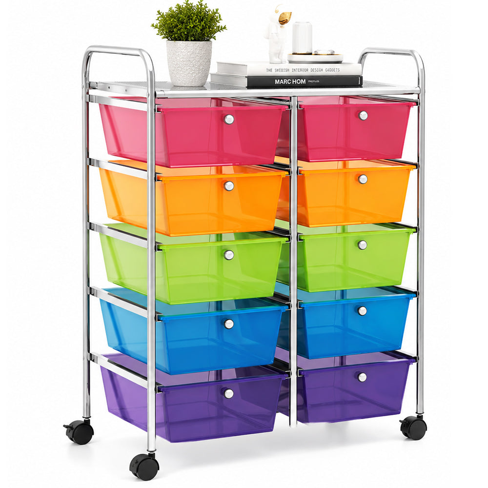 10 Drawer Rolling Organiser