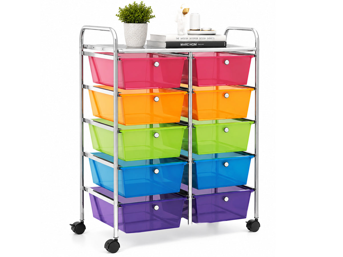10 Drawer Rolling Organiser
