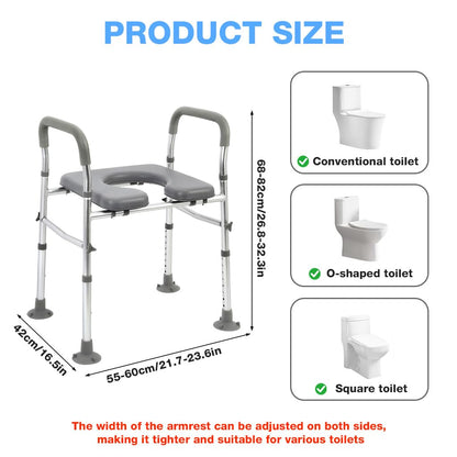 Adjustable Raised Toilet Seat