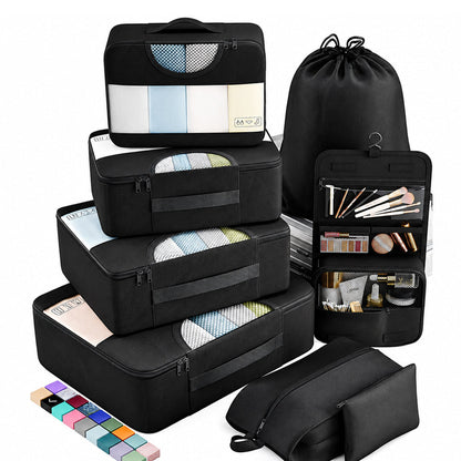 8Pcs Travel Luggage Packing Cubes Bags