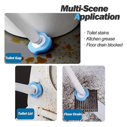 Disposable Toilet Brush Holder Set with Replaceable Heads