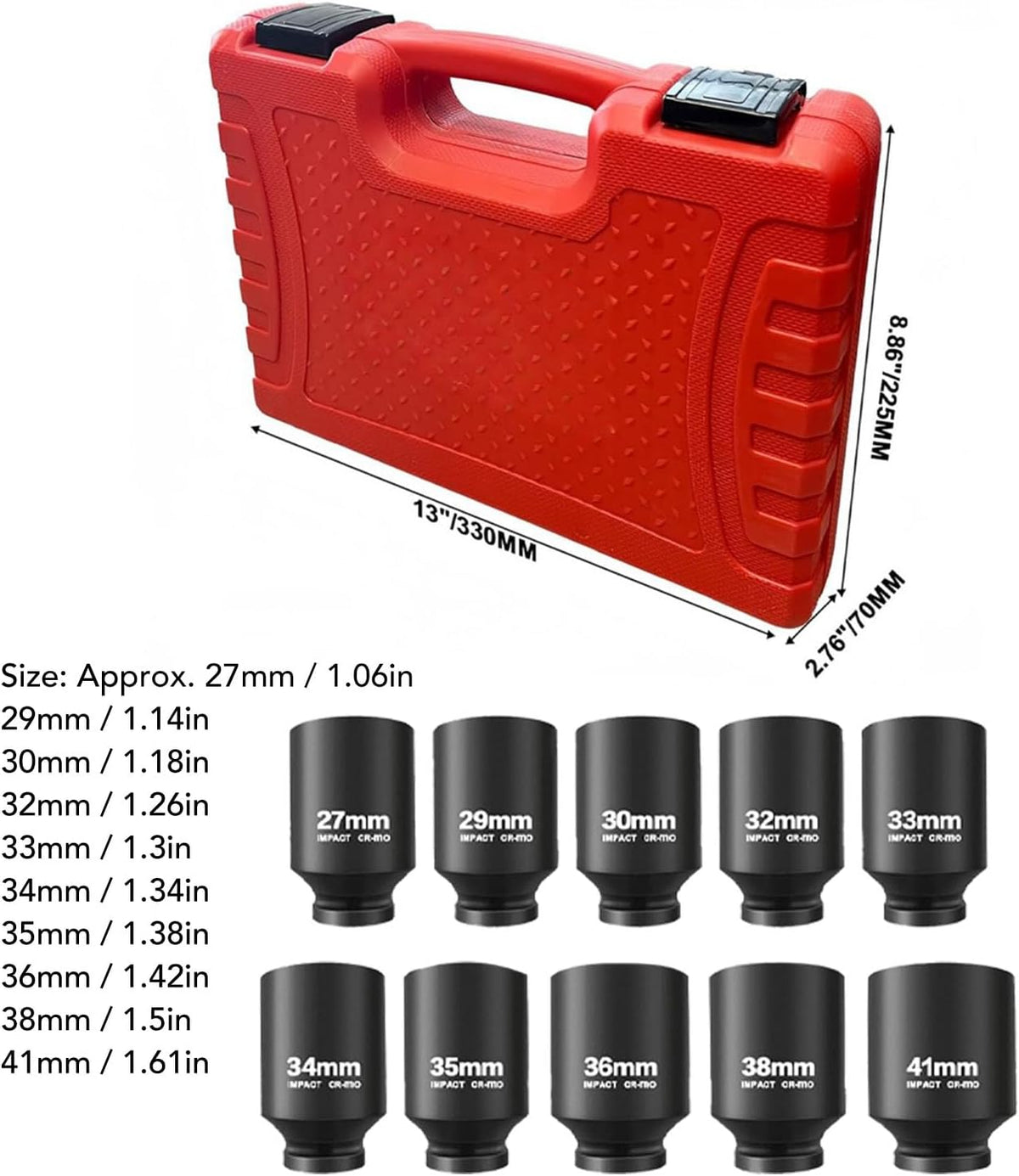 10 PCS Deep Impact Socket Set