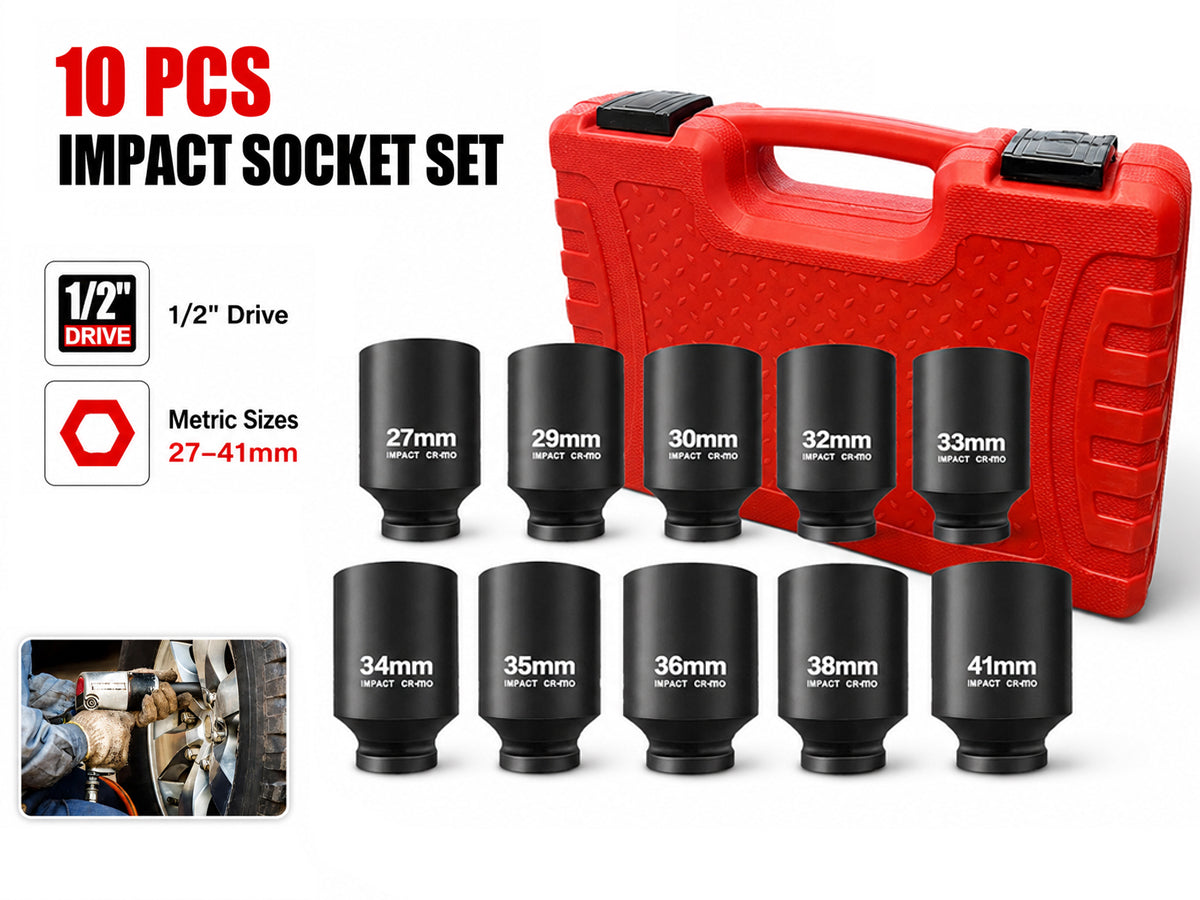 10 PCS Deep Impact Socket Set