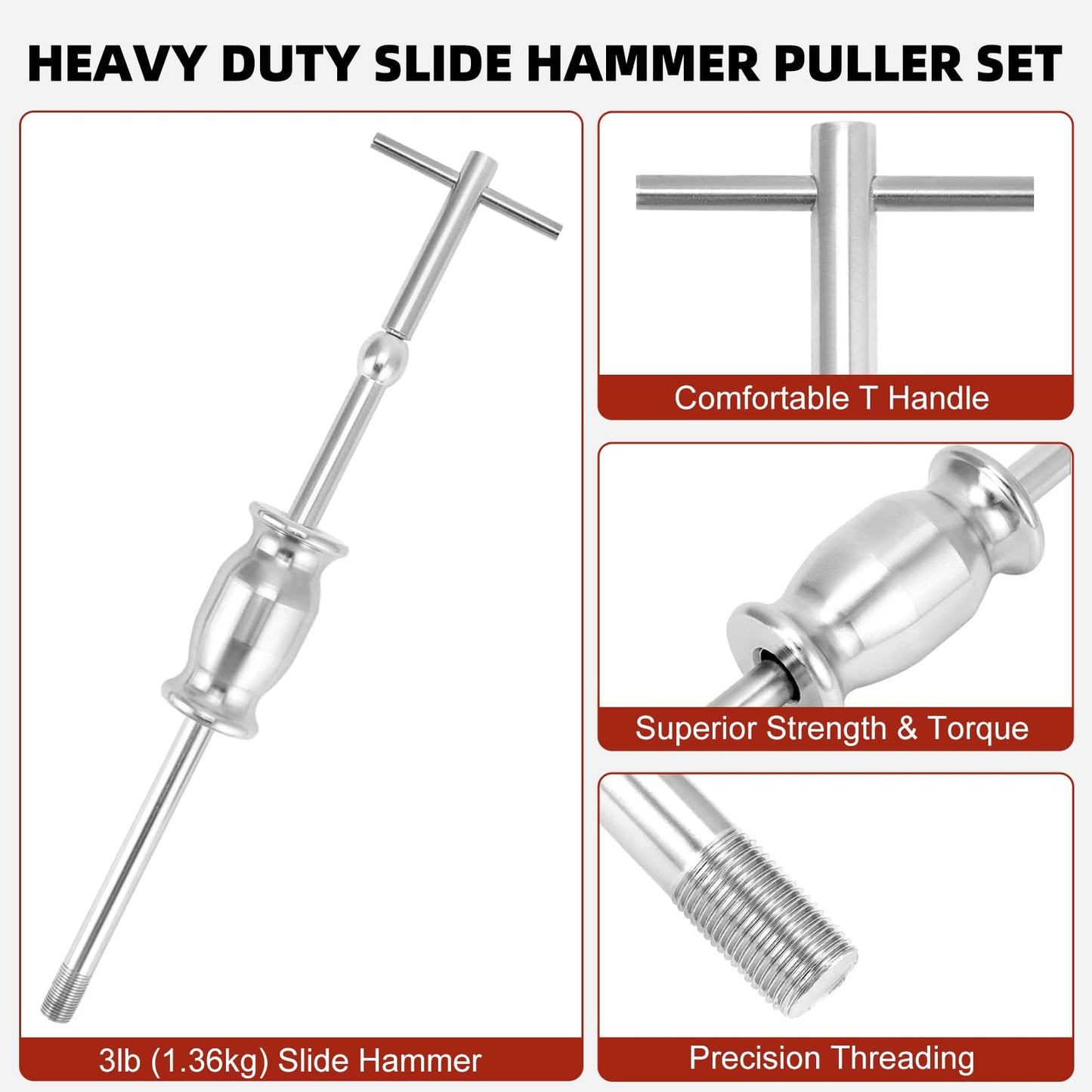 Bearing Puller with Slide Hammer Tool Set