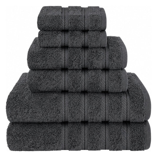 6 Piece 100% Cotton Bathroom Towels
