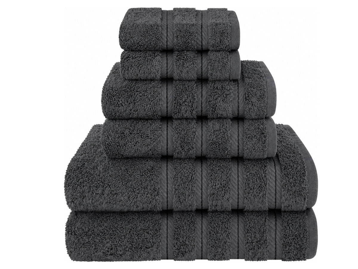 6 Piece 100% Cotton Bathroom Towels