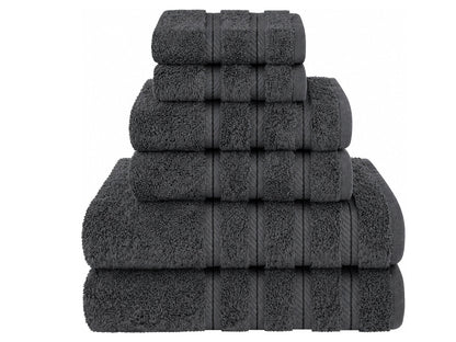 6 Piece 100% Cotton Bathroom Towels