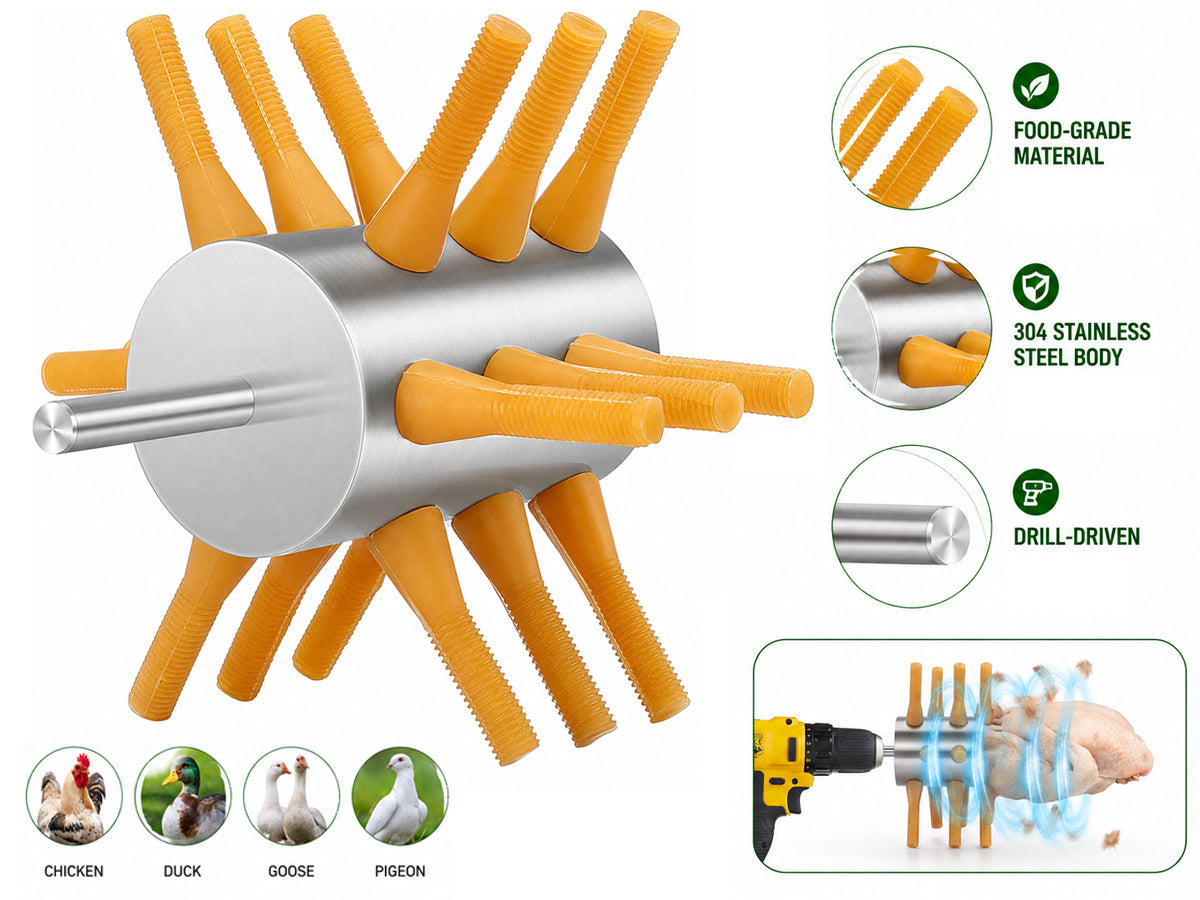 Chicken Plucker Drill Attachment
