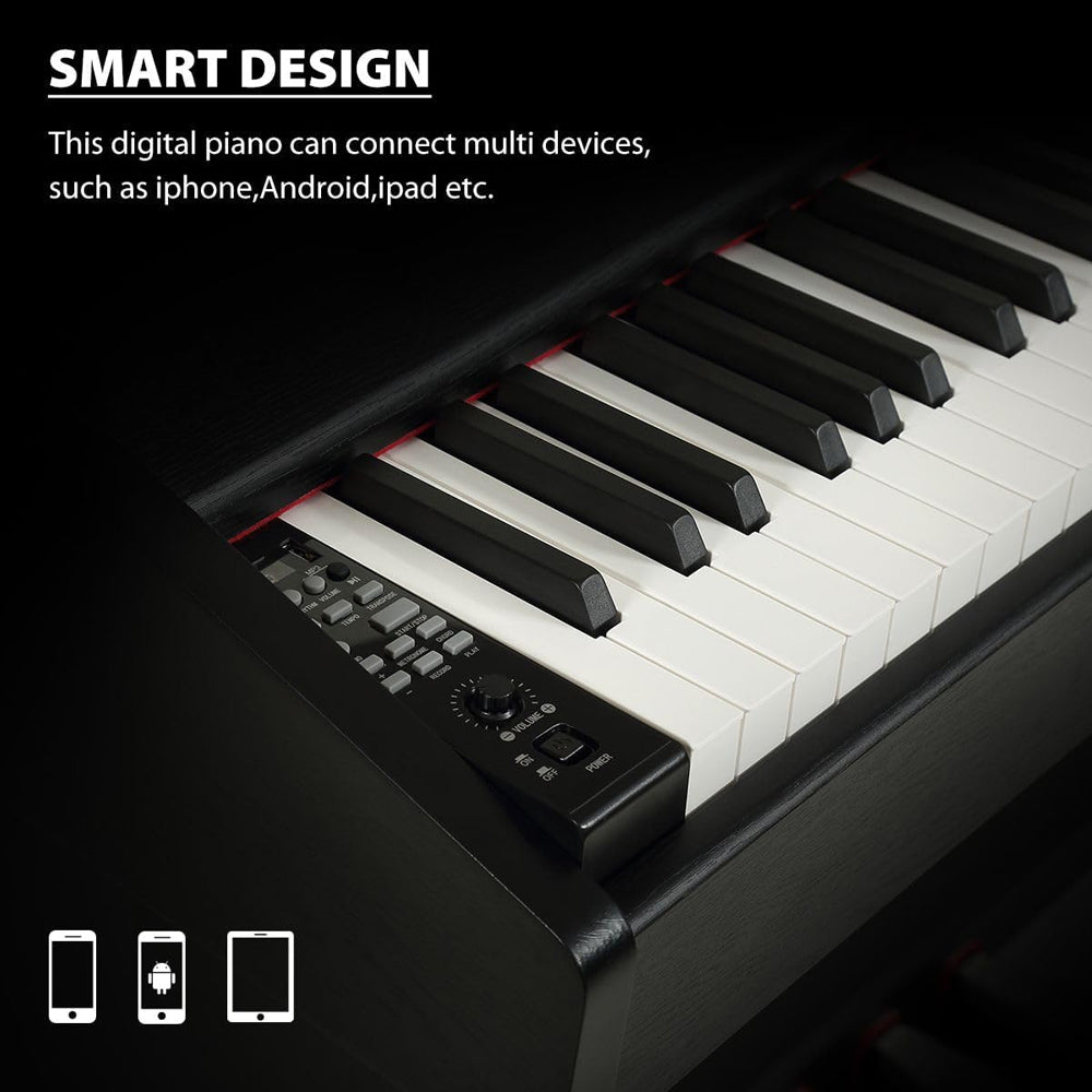 Weighted Hammer Action Keyboard Piano with 3 Pedals