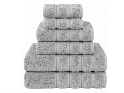 6 Piece 100% Cotton Bathroom Towels