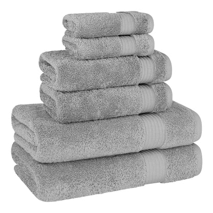 6 Piece 100% Cotton Bathroom Towels