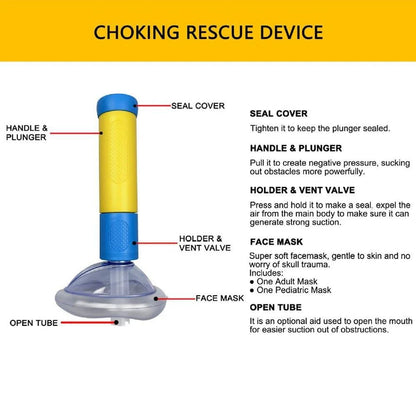 First Aid Kit Minor Choking Emergency Pump Breath Choking Rescues Device Home