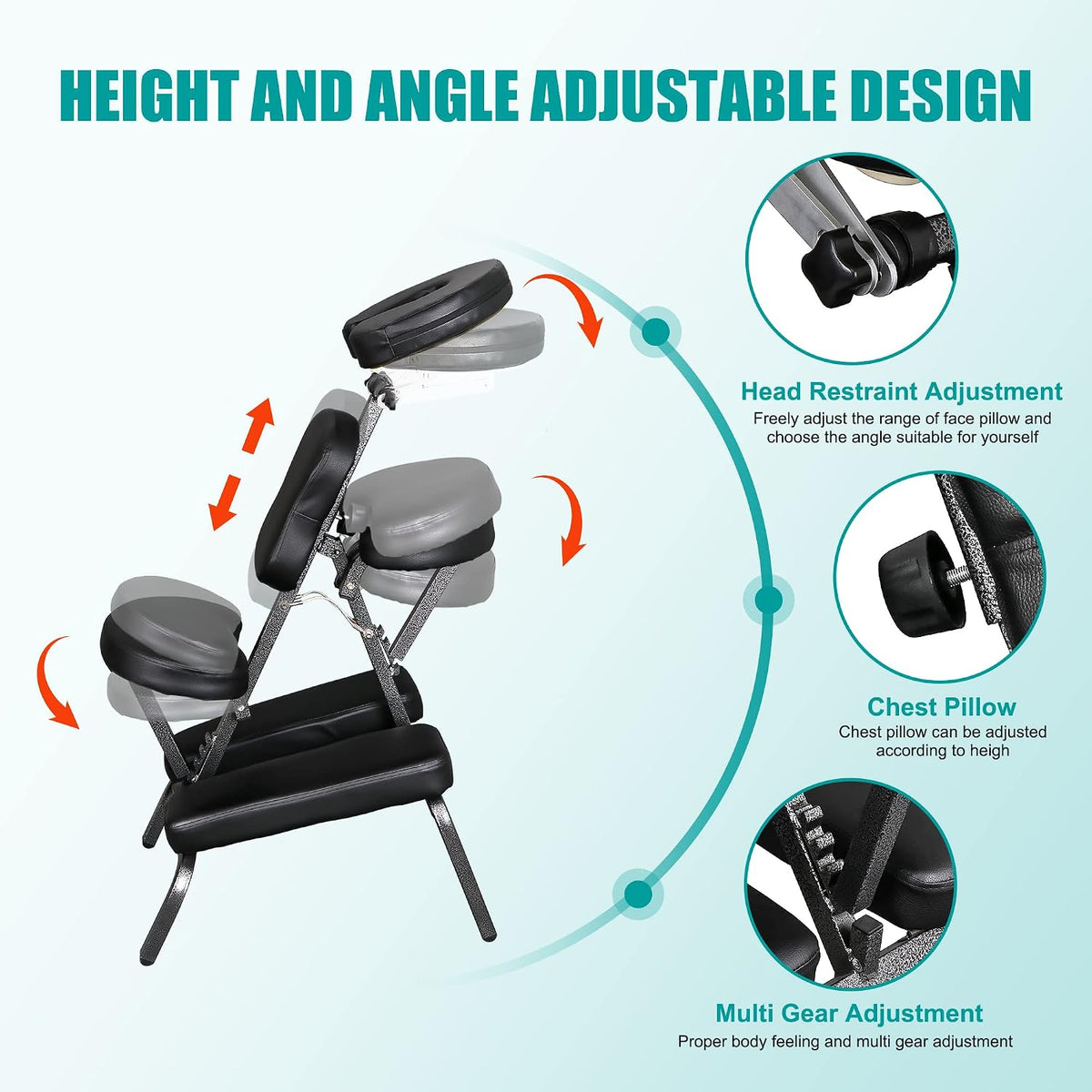Portable Foldable Tattoo Therapy Massage Chair